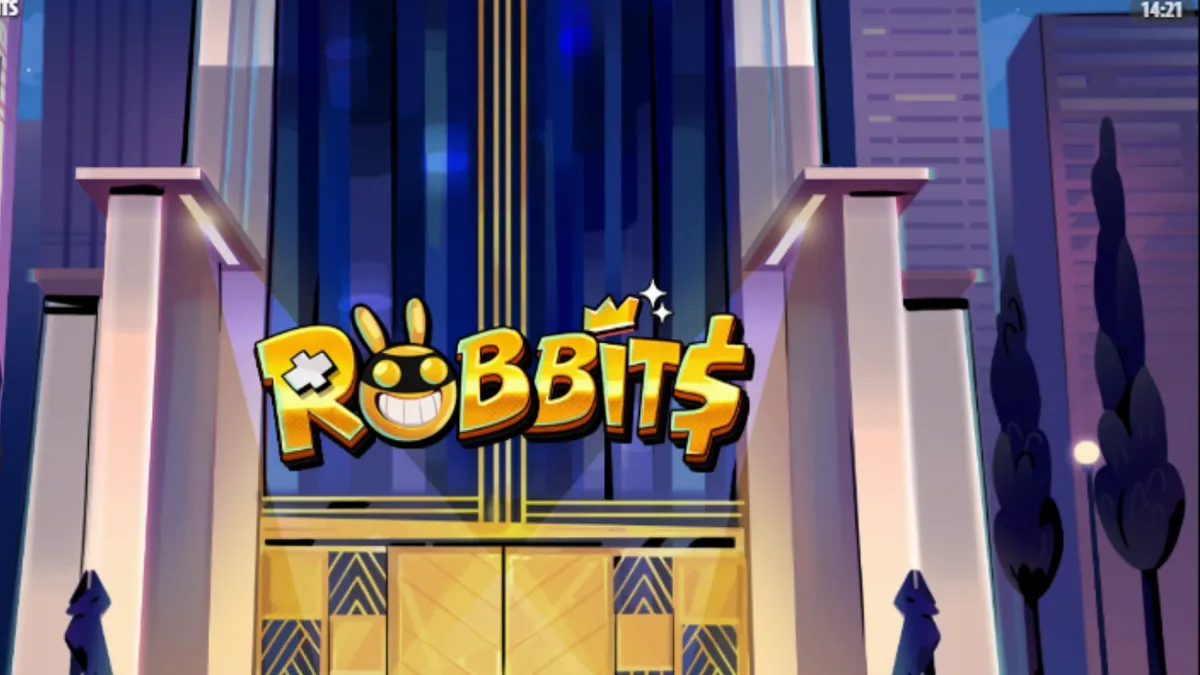 Tampilan visual karakter kelinci perampok dalam slot Robbits